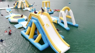 Fenland Aquaprk slide and lifeguard